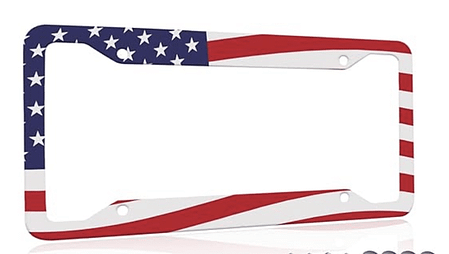 American Flag License Plate Frame - Patriotic License Plate Frame