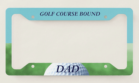 Dad Golf License Plate Frame
